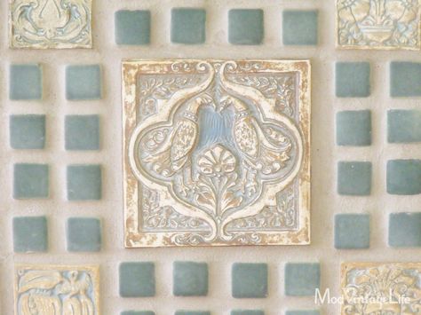 Batchelder Fireplace Batchelder Fireplace, Arts And Crafts Tiles, Hearth Tiles, Marble Subway Tiles, Bath Inspiration, Art Tiles, Mod Vintage, Faux Painting, Vintage Tile