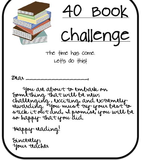 40 Book Challenge 40 Book Challenge, 2023 Challenge, Teach Like A Pirate, Abc Challenge, Book Whisperer, Challenge Template, Readers Notebook, Kids Summer Reading, 6th Grade Reading