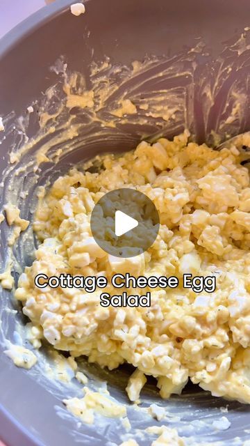 Bariatric Egg Salad, Egg Salad With Cottage Cheese, Cottage Cheese Egg Salad, Cottage Cheese Dinner, Blue Zones Recipes, Bariatric Meals, Cottage Cheese Salad, Cottage Cheese Eggs, Cheese Dinner