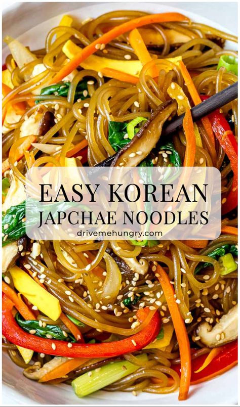 Potato Starch Noodles, Glass Noodle Stir Fry, Japchae Noodles, Glass Noodles Recipe, Stir Fried Vegetables, Korean Glass Noodles, Noodle Stir Fry, Asian Noodle, Sweet Potato Noodles