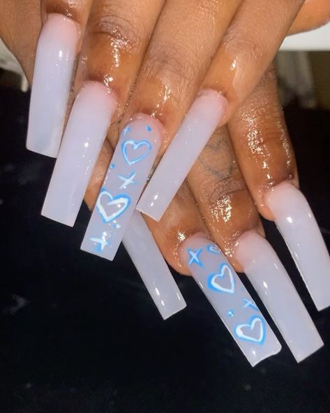 Quick Nail Designs, Concert Nails, Tapered Square Nails, Hard Nails, Long Acrylic Nail Designs, Square Nail Designs, White Acrylic Nails, White Nail Designs, Long Square Acrylic Nails