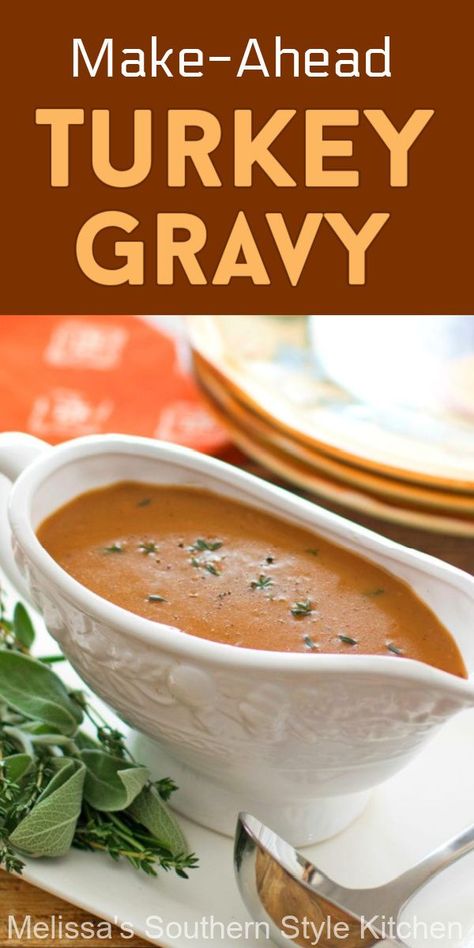 Best Turkey Gravy Recipe, Turkey Giblet Gravy, Make Ahead Turkey Gravy, Best Turkey Gravy, Homemade Turkey Gravy, Making Turkey Gravy, Melissas Southern Style Kitchen, Turkey Gravy Recipe, Cornbread Dressing Southern