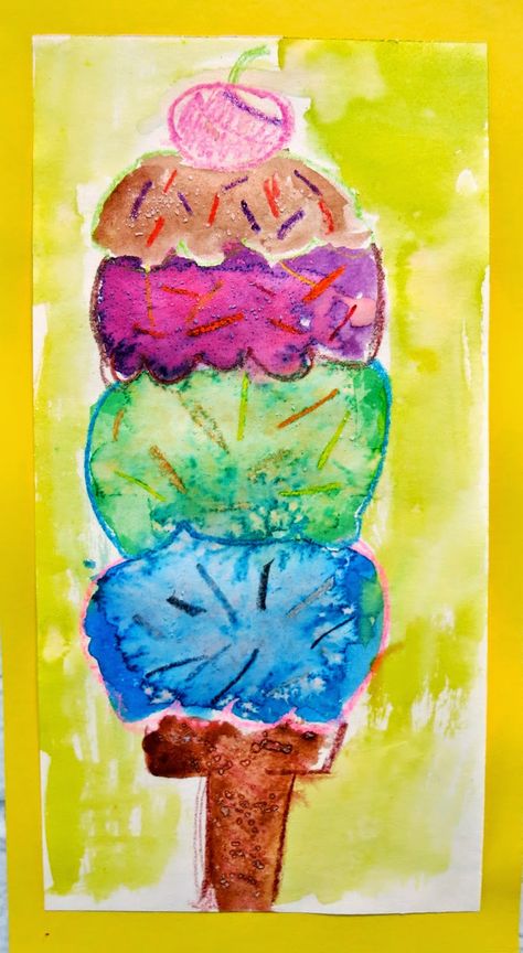 Cassie Stephens: In the Art Room: I Scream, You Scream First Grade Art, Cassie Stephens, Ice Cream Art, 2nd Grade Art, Outfit Photos, Wayne Thiebaud, 3rd Grade Art, Classroom Art Projects, Elementary Art Projects