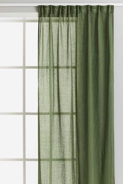 Extra Long Curtains, Curtain Length, Long Curtains, Linen Curtain, Curtain Rails, Happy House, H&m Home, Desert Homes, White Curtains