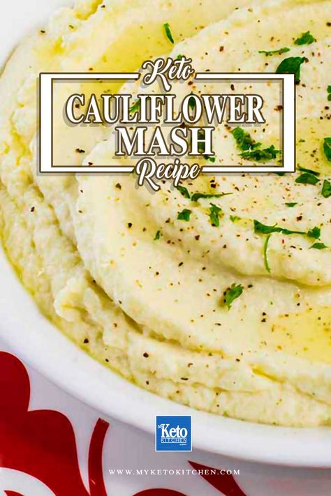 Keto Cauliflower Mash Recipe Cauliflower Mashed, Mashed Cauliflower Recipe, Paleo Diet Food List, Cena Keto, Cauliflower Mashed Potatoes, Atkins Diet Recipes, Cauliflower Mash, Mash Recipe, Cauliflower Recipe