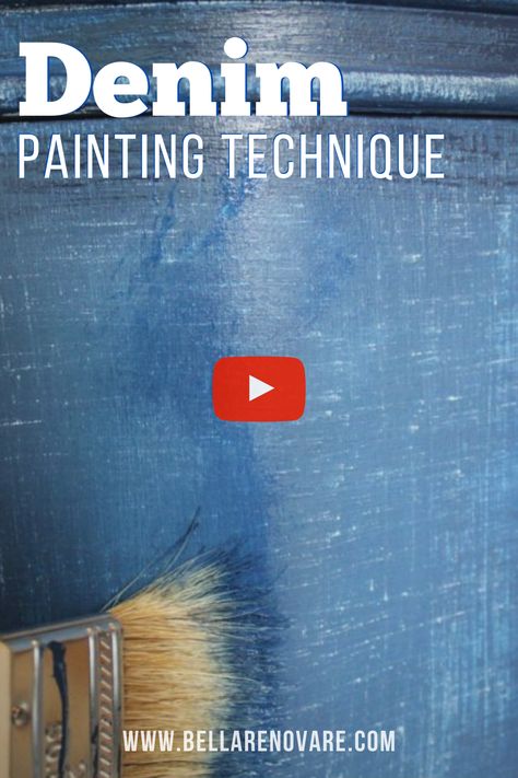 Denim Blue Paint, Waynes Coating, Blue Home Decor Ideas, Denim Furniture, Denim Painting, Denim Paint, Furniture Painting Tutorial, Distressed Furniture Diy, Blue Painted Furniture