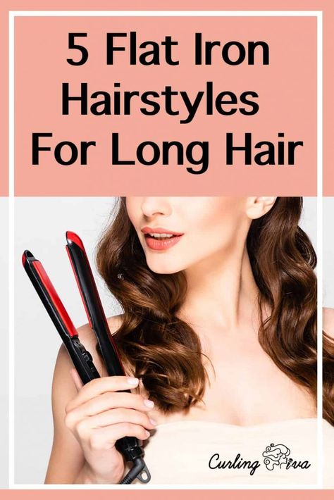 Can you curl long hair with a straightener? Definitely! Check out these 5 Flat Iron hairstyles for long hair. We'll show how to curl long hair with a flat iron. Flat Iron Long Hair, Hairstyles Flat Iron, Flat Iron Hairstyles, Halloween Hairstyles For Women, Curl Long Hair, Iron Hairstyles, Hair With A Straightener, Flat Iron Tips, Flat Irons Best