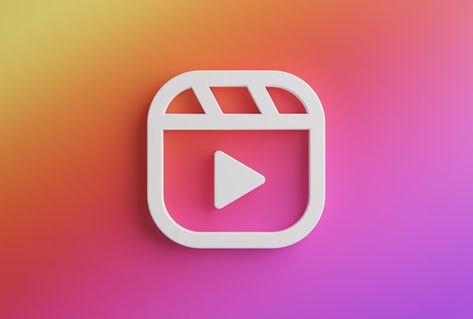 Reels instagram logo. new feature social... | Premium Photo #Freepik #photo #technology #button #marketing #web Insta Reels Logo, Reels Logo, Vlog Setup, Reel Logo, Enfield Himalayan, Digital Cinema, Ig Highlights, New Photos Hd, Medium App