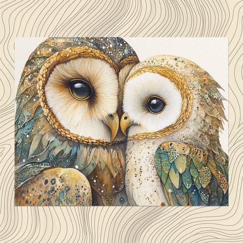 This canvas wall art features a stunning watercolor painting of an adult owl and a baby owl. The intricate patterns and rich colors in shades of green, brown, white, yellow, and black, add a touch of strength and tenderness. Ideal for baby nursery decor or as a gift for bird enthusiasts, this artwork will enhance any space with its beautiful and detailed representation of these majestic creatures. ✅ Hanging hardware included. ✅ Cotton and polyester canvas composite. ✅ Special proprietary coating Owl Painting Acrylic, Owl Artwork, Brown Owl, Owl Canvas, Whimsical Owl, Majestic Creatures, Office Artwork, Baby Owl, Art Office