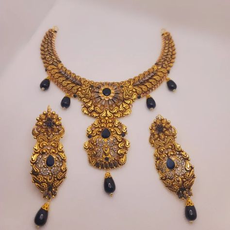 24k gold plated fancy handmade bridal Choker necklace sets new design collection artificial jewelry . Wholesaler of Unique Artificial Jewelry. . 24 karat gold plated fancy handmade artificial jewelry house 🏠 . Long lasting color Gold plated necklace and earrings with beautiful gift pack 24 karat gold polish Material: Gold Plated Attractive design Use with caution, avoid chemicals etc. Bridal love to use these styles. High quality polish that makes its beauty appealing. No one can judge like g... Bridal Choker Necklace, Artificial Jewelry, Bridal Choker, 24 Karat Gold, Necklace Sets, Choker Necklace Set, Gift Pack, Gold Polish, Design Collection