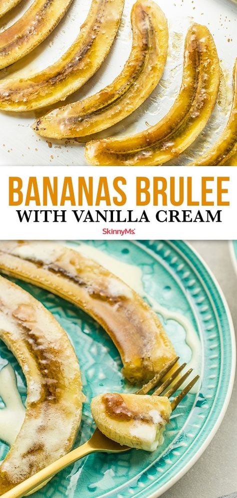 Banana Brulee, Pound Dropper, Healthier Sweets, Brulee Recipe, Sugar Recipes, Healthier Desserts, Ww Desserts, Banana Dessert, Light Desserts