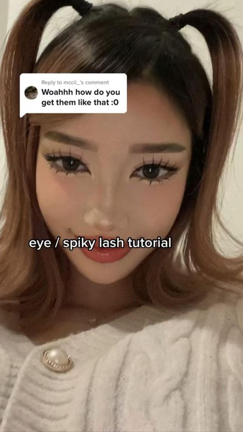 Douyin Lashes, Makeup Kawaii, Teknik Makeup, Mekap Mata, Gyaru Makeup, Doll Eye Makeup, Hairstyles Tutorial, Flot Makeup, Makeup Help