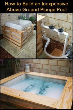 Cool Down With This Inexpensive DIY Plunge Pool Diy Plunge Pool, Diy Cold Plunge, Diy Hot Tub, Diy Bird Bath, Cold Plunge, Diy Swimming Pool, Stock Tank, Diy Pool, In Front Of House