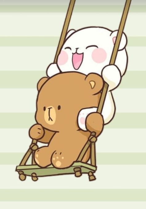 Milk And Mocha Bear Wallpaper Cute, Milk And Mocha Wallpaper, Cute Bear Couple, Milk Bear, Milk And Mocha, Milk Mocha, Mocha Bear, Bear Couple, Kawaii Bear