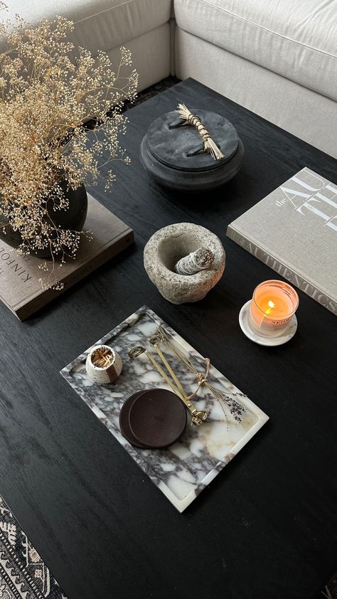 Contemporary Home Accessories, Townhome Decorating, Marble Home Decor, Best Coffee Table, Coffee Table Accessories, Contemporary Living Room Design, House Interior Design Styles, Wa State, Display Coffee Table