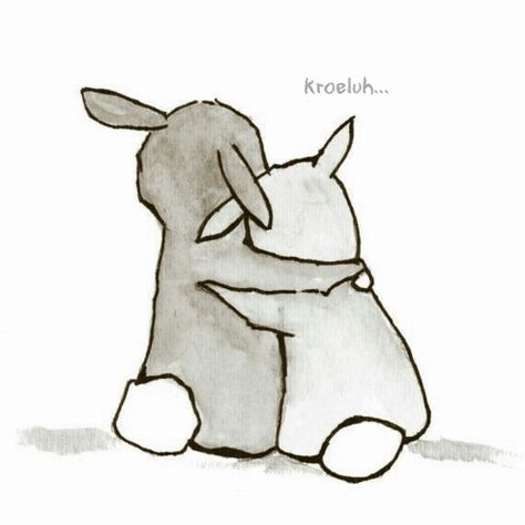 Cute Hug Doodle, Best Friend Hug, Hugging Drawing, Hug Cartoon, Hug Illustration, Animal Hugs, Cute Hug, Dog Cuddles, Sweet Drawings