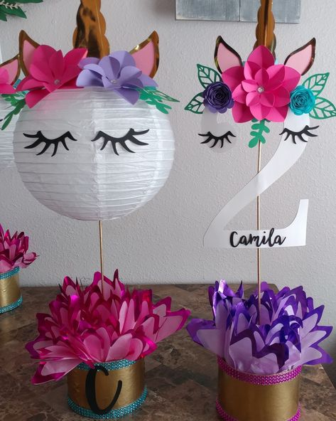 2nd Birthday Centerpieces, Unicorn 2nd Birthday, Unicorn Centerpiece, Birthday Centerpieces, 2nd Birthday, Home Decor Decals, Birthday, Home Decor, Home Décor