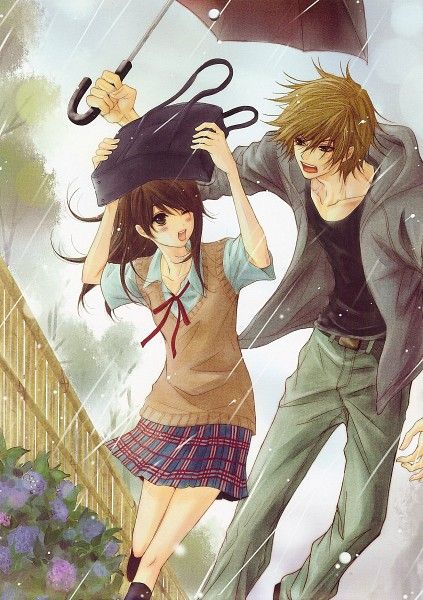 Tu me protège de la pluie mes pas seulement tu protège aussi mes sentiments Two Anime Characters, Dengeki Daisy Manga, Art Adventure Time, Art Vampire, Art Geek, Dengeki Daisy, Ouran Host Club, Comic Manga, Manga Couple