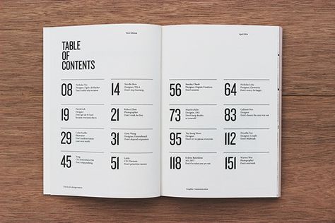 Betype - Typography & Lettering Inspiration: Image Editorial Design Layouts, Contents Page Design, Table Of Contents Design, Architecture Portfolio Layout, Contents Layout, Logos Retro, Architecture Portfolio Design, Page Layout Design, Buch Design