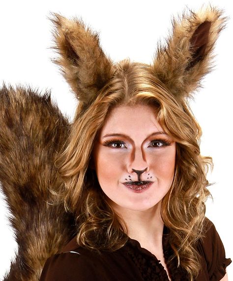 AmazonSmile: elope Deluxe Oversized Squirrel Ears Headband Brown: Clothing Cindy Lou Who Costume, Squirrel Costume, Alice In Wonderland Makeup, Wonderland Makeup, Fox Makeup, Animal Makeup, Makeup Books, Kids Makeup, Theme Halloween