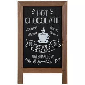 Hot Cocoa Pennant Sign | Hobby Lobby | 5961495 Ward Christmas Breakfast, Easel Decor, Coffee Bar Organization, Tea Bar Station, Bar Organization, Hot Chocolate Stand, Hot Chocolate Bar Sign, Cocoa Stand, Hot Cocoa Stand