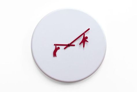 Clock Clock Decor Ideas, Tick Tock Clock, Red Hands, Red Clock, Trapeze Artist, White Wall Clocks, Analog Clock, How To Make Wall Clock, Border Frame