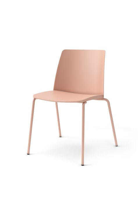 Peach Fuzz Plastic Office Chair Peach Chair, Pantone Colour Of The Year, Modern Colours, Study Chair, Office Inspo, Work Chair, 2024 Color, Work Meeting, Peach Fuzz