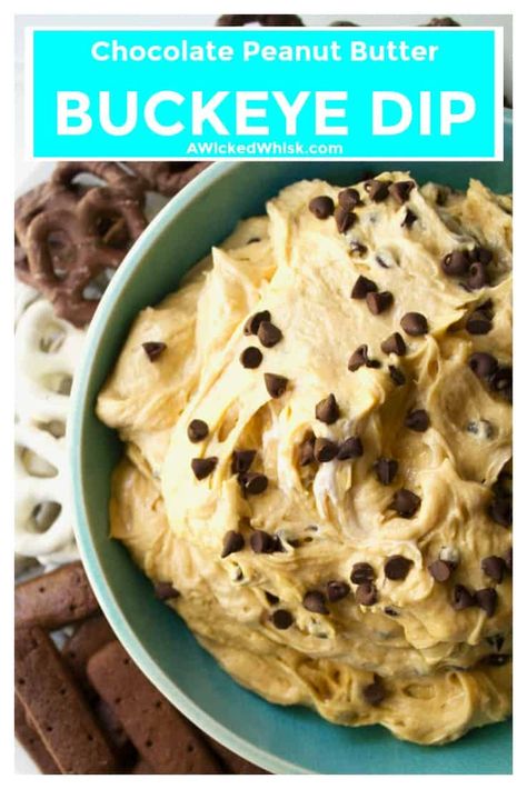 Buckeye Dip Recipe, Buckeye Dip, Charlie Trotter, Buckeye Dessert, Buckeyes Recipe, Peanut Butter Dip, Sweet Dips, Chocolate And Peanut Butter, Dip Recipes Easy