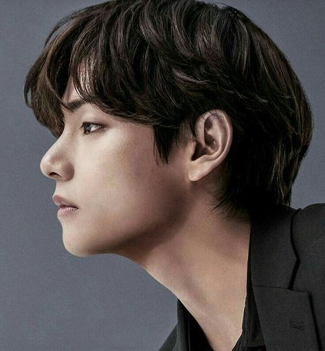 Taehyung Side Profile, Side Face Drawing, Side View Drawing, Side Portrait, V Model, Profile Drawing, Face Profile, Nose Drawing, Face Drawing Reference