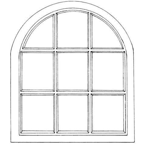 Arched Window Template Dollhouse Windows, Curved Kitchen, Document Printing, Silhouette Template, Card Pattern, Arched Windows, Printing Business, Stained Glass Patterns, Printable Image