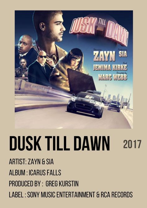 Polaroid Music Posters Spotify, Zayn Polaroid, Dusk Till Dawn Zayn, Sia Album, Song Albums, Song Polaroid, Song Cards, Song Posters, Zayn Malik Video