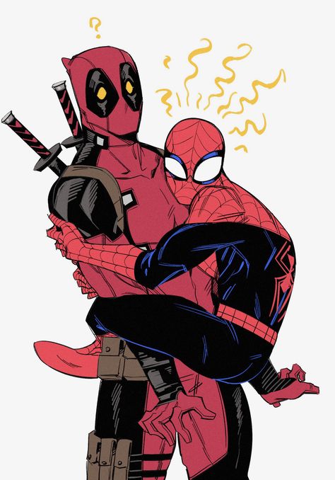 Spider Man X Deadpool, Spideypool Comic, Spiderman Deadpool, Deadpool X Spiderman, Deadpool Art, Spaider Man, Deadpool And Spiderman, Marvel Characters Art, Best Superhero