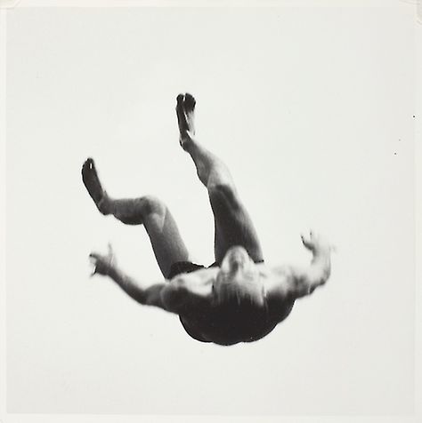 Diver 68 | The Art Institute of Chicago Someone Falling Backwards Reference, Falling Backwards, Man Falling, Someone Falling, Jumping Poses, Aaron Siskind, Body Photography, The Art Institute Of Chicago, Expressionist Painting