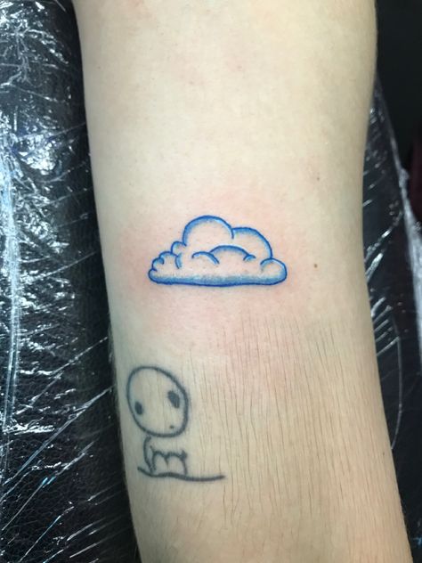 Smiling Cloud Tattoo, Raincloud Tattoo Simple, Mini Cloud Tattoo, Clouds Aesthetic Tattoo, Blue Cloud Tattoo, Blue Sky Tattoo, Simple Cloud Tattoo, Cute Cloud Tattoo, Rain Cloud Tattoos