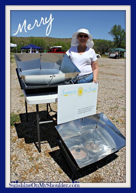 Merry at Solar Potluck Tucson AZ 2015 Solar Dehydrator, Portable Oven, Solar Cooking, Solar Cooker, Solar Oven, Oven Cooker, Food Thermometer, California Camping, Wood Fired Oven