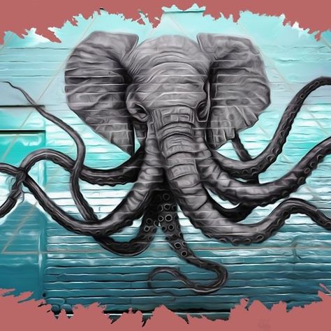 Elephant Octopus Elephant Octopus, Child Activities, Octopus, Art Wallpaper, Art Inspo, Activities For Kids, Elephant, Animals, Quick Saves