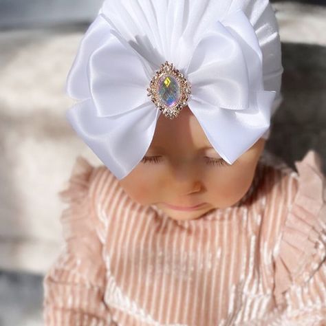 Turban Cap, Toddler Bow, Infant Photography Props, Baby Turban, Wrap Ideas, Toddler Bows, Unique Toys