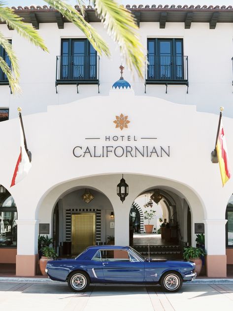 Ballroom Dinner, Dinner For Wedding, Rooftop Reception, Spanish Homes, Floral Wedding Veils, Santa Barbara Wedding Venue, Revival Design, Downtown Santa Barbara, Mediterranean Revival