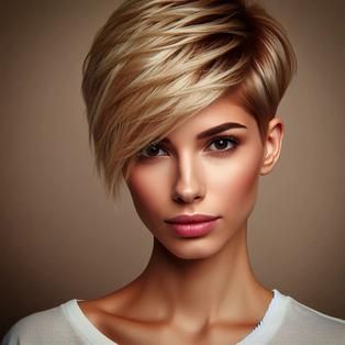 Top 24 Short Haircuts Spring 2024 – Fresh Styles for a Stylish You! Blond Bobs, Popular Haircuts For Women, White Pixie Cut, Sleek Haircuts, Platinum Pixie Cut, Short Wavy Pixie, Spring Haircuts, Shaved Design, Crop Haircut