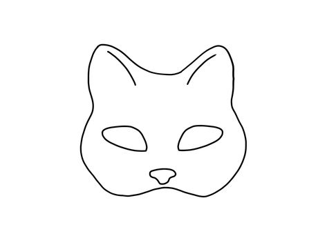 Therian Mask Base Template, Cat Mask Template Free Printable, Therian Mask Template Printable, Therian Template, Therian Mask Base Drawing, Therian Mask Template, Free Therian Mask Ideas, Therian Mask Ideas Cat, Cat Mask Template