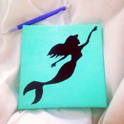 Painting Canvas Quotes, Disney Canvas Paintings, Canvas Painting Quotes, Mermaid Canvas, Disney Canvas Art, Diy Mermaid, Disney Canvas, Disney Paintings, Mermaid Painting