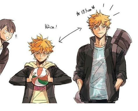 hinata would look like a completely new person if he was tall Quotes Crush, Hiro Big Hero 6, Kagehina Cute, Haikyuu Hinata, Haikyuu Meme, Haikyuu Volleyball, Haikyuu Kageyama, Volleyball Anime, Haikyuu Karasuno