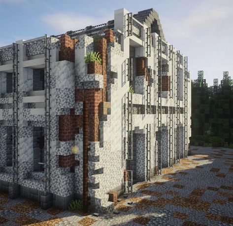 Minecraft Abandoned, Minecraft Modern City, Minecraft Rp, Abandoned City, Minecraft Structures, Minecraft Banner Designs, Abandoned Factory, Minecraft Medieval, Minecraft City