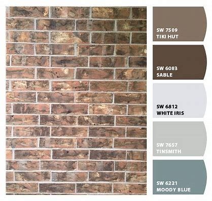 what exterior paint colors look good with brown - Search Images Brown Brick Color Palette, Shutter Colors For Brown Brick House, Brown Brick House Exterior Color Schemes, Brown Brick House Exterior, Brown Exterior House Colors, Brick House Exterior Colors Schemes, Brown House Exterior, Painted Brick House Exterior, Brown Brick Houses