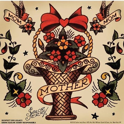 Traditional Tattoo Painting, Sailor Jerry Tattoo Flash, Jerry Tattoo, Sailor Jerry Tattoos, Fan Tattoo, Floral Tattoos, Flower Tattoo Sleeve, Sailor Jerry, Traditional Tattoo Flash