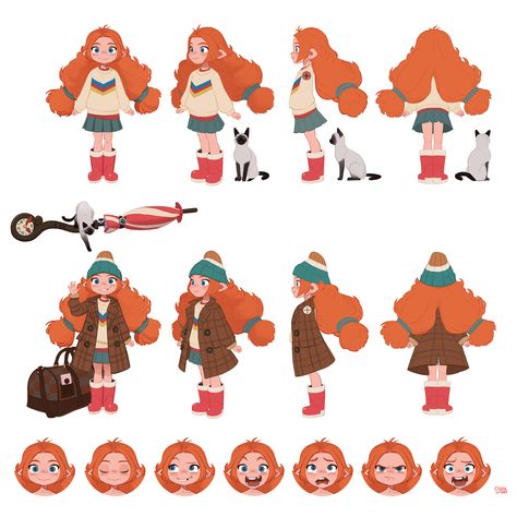 How To Stylize Characters, Chibi Reference Sheet, Illustration Portfolio Layout, Animation Character Sheet, Character Concept Art Sheet, Character Sheet Reference, Model Sheet Character, Hong Soonsang, Character Design Sheet