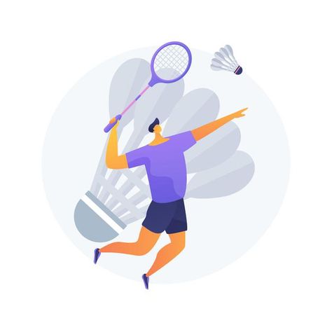 Badminton Smash, Badminton Logo, Badminton Championship, Bat Vector, Badminton Games, Badminton Tournament, Women's Badminton, Abstract Concept, Person Drawing