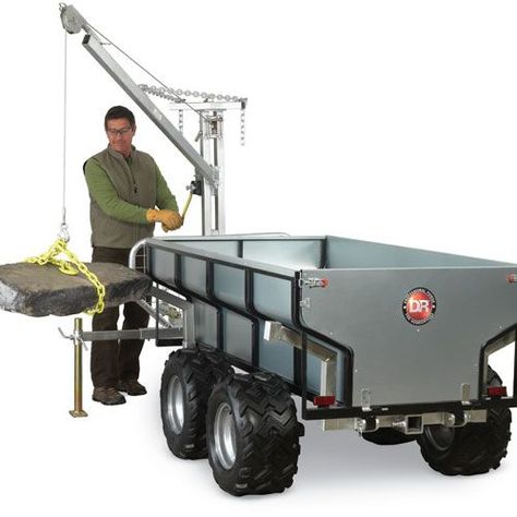 Quad Trailer, Log Trailer, Work Trailer, Atv Trailers, Trailer Plans, Trailer Build, Dump Trailers, Farm Tools, Utility Trailer