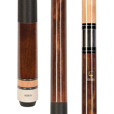 2pc Billiard Pool Cue Stick, 13mm Hard Long Lasting Tip Canadian Hardrock Maple 29" Shaft. Assembled Cue Length is 58" (Standard Pool Cue Length) Black Nylon Wrap, 20mm White Butt Cap, 10mm Maple Ring Hand Polished 5/16x18 Stainless Steel Joint, 25mm White ABS Ferrule, Black Rubber Bumper Size: 20oz.  Color: Brown. Billiards Game, Pool Sticks, Cue Cases, Trick Shots, Billiards Pool, Canadian Maple, Pool Cues, Ring Hand, Black Nylon