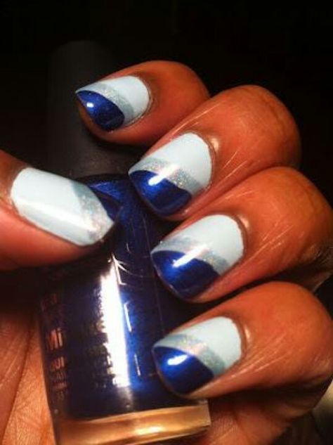 Nail Art Dallas Cowboys Nail Designs, Nail Colors Gel, Dallas Cowboys Nails, Nail Polish Design, Cowboy Nails, Gel Polish Nail Designs, Football Nails, Polish Design, Fall Nail Colors